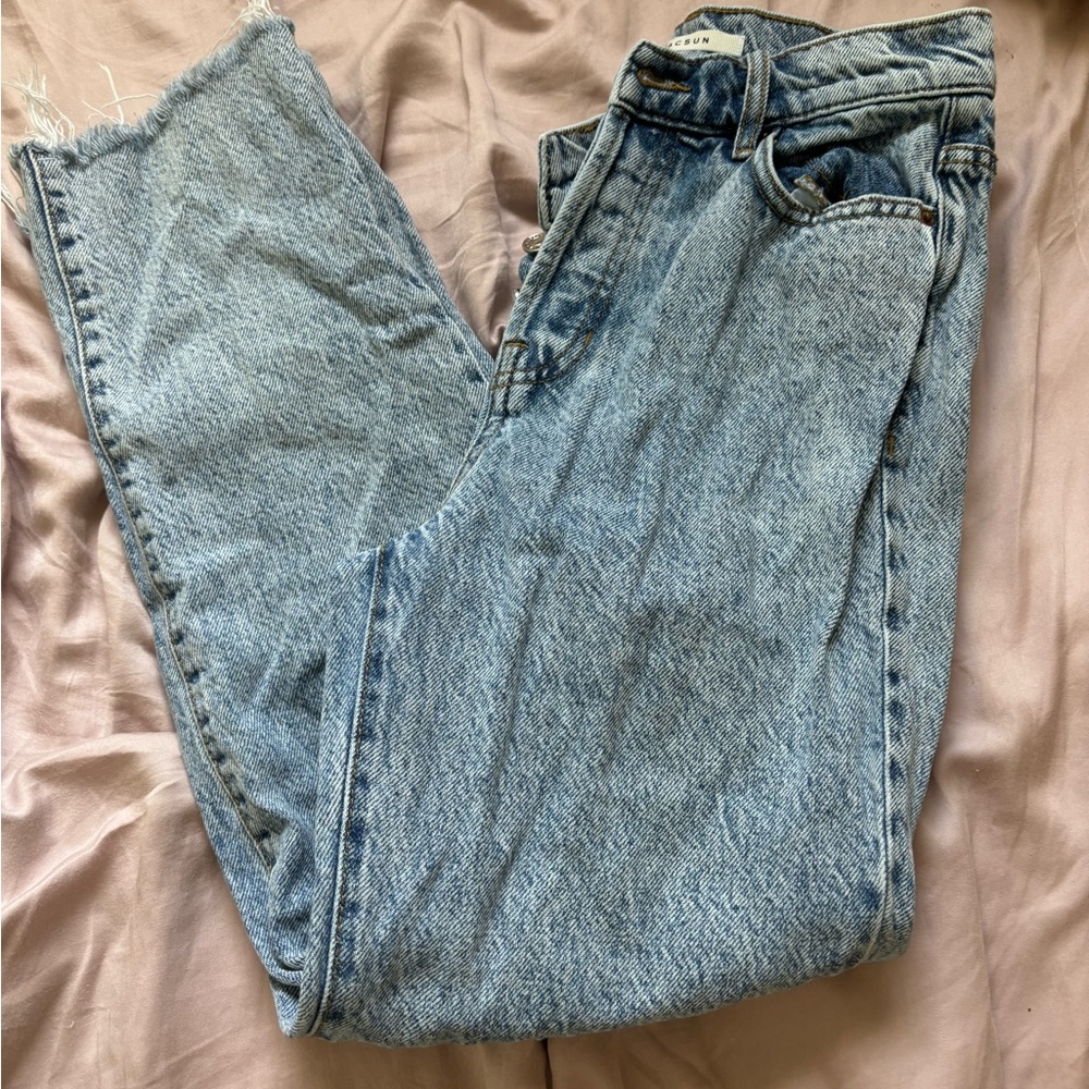 Pacsun light washed jeans.